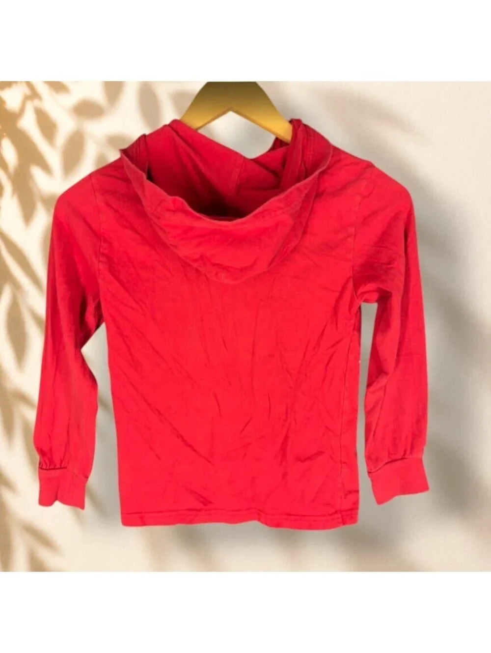 Ralph Lauren Hoodie Girls S Small Red Graphic Print Hooded Long Sleeve Cotton